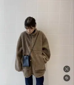 ボアハーフジッププルオーバー
