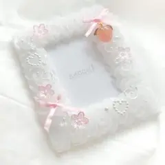 ホイップデコトレカケースB8【クリアホワイト×桃】