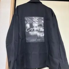 Capture 黒 ナイロンジャケット バックプリント　M
