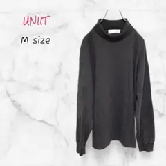 UNIIT カットソー タートルネック Mサイズ ブラック 送料無料