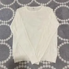 綿100% Zootie ホワイト 薄手 長袖ニット