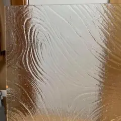 ステンドグラスGAF33-10 波模様 40x28cm 匿名配送 40-14