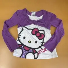 ハローキティ Tシャツ 100%コットン パープル