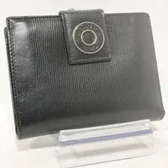 CELINE セリーヌ レザー 二つ折り財布 がま口 シボ革