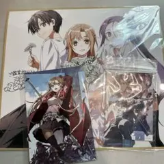 SAO映画 特典 3種類 セット プログレッシブ 色紙 アスナ 未開封 美品