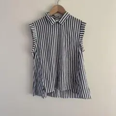 URBAN RESEARCH ストライプ ノースリーブブラウス