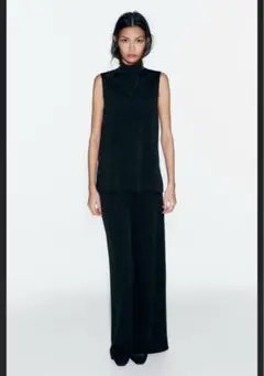 【新品未使】ZARA ザラ　セットアップ　ワイドレッグパンツ
