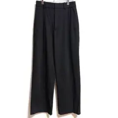 ✨良品✨ ユニクロ【S】パンツ ♡ タックパンツ ブラック 綺麗め