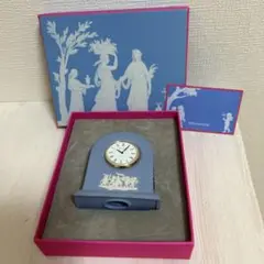 リヤドロ　ウェッジウッド ジャスパー 　ブルー置時計　稼働品！