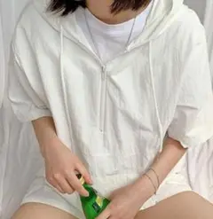 アノラックパーカー+ショートパンツ 上下2点セット レディース