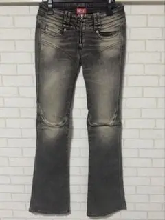 未使用 DIESEL ブーツカット フレアジーンズ 25inch グレー系