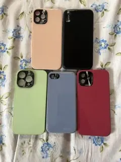 iphone11pro ケース　　ガラスケース　緑