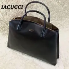 イアクッチ トートバッグ ハンドバッグ レザー ベラール A4サイズ 黒 金