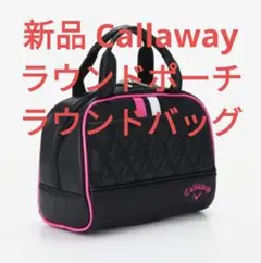 新品 Callawayキャロウェイゴルフ PUスポーツラウンドポーチ ブラック