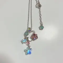 スワロフスキー お花 フラワー ネックレス