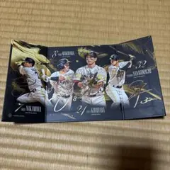 福岡ソフトバンクホークス　屏風　金箔サイン