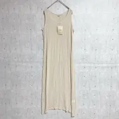 【ZAMPA】ノースリーブシアーワンピース (M) ロング 透け感 シンプル無地