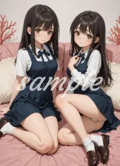 p-18[4K 高画質] A4 ポスター 美少女 美女 かわいい イラスト お尻