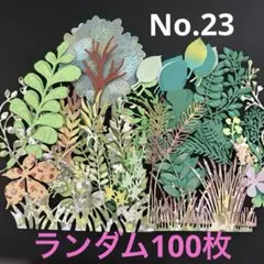 クラフトパンチ　葉っぱランダム100枚　お花気持ち程度おまけ