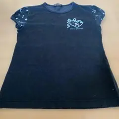 160 ポンポネット　ブラック　Tシャツ