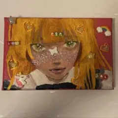 ポップアートキャンバスイラスト