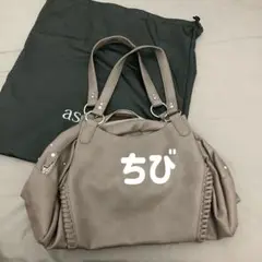ason ロゴ ショルダーバッグ グレー