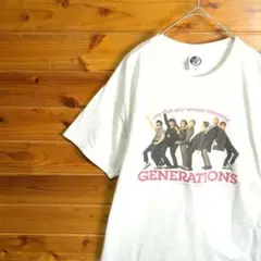 GENERATIONS　ジェネレーションズ　ライブ　半袖Tシャツ　Ⅿ　白　古着