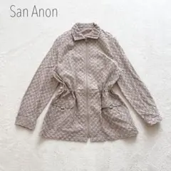 San Anon スカラップレースシャツジャケット　M ライトアウター
