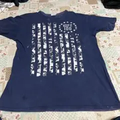 アメリカ国旗デザイン Tシャツ ネイビー