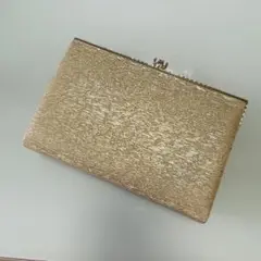 佐賀元禄　ゴールド クラッチバッグ