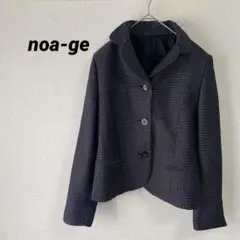 ノアジェ　noa-ge 白黒　ドット　ジャケット　長袖　フォーマル　ミセス