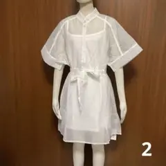 ホワイト シャツスタイル ワンピース　新品