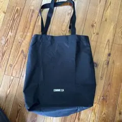 COMME CAコムサ黒エコバッグ