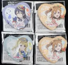 ラブライブ μ's GIGO コラボカフェハート缶バッジ セット