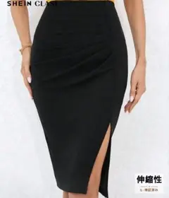 SHEIN CLASI ブラックタイトスカート Mサイズ