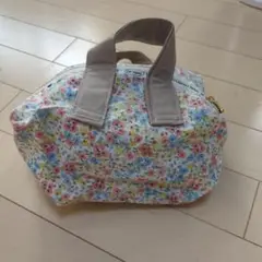 花柄キャメルポーチ