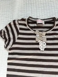 シャーリーテンプル 半袖 ベビー トップス Tシャツ ボーダー フリル リボン