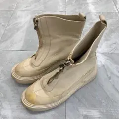 ADAM ET ROPE フロントジップブーツベージュレザー 42