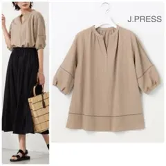 美品 2023 J.PRESS 洗える ナチュラルジャージーカットソー F