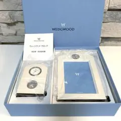 新品未使用　希少WEDGWOOD クロック 時計　写真立てフォトフレーム 陶器