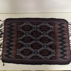 インドネシア#イカットの敷物/藍 煉瓦