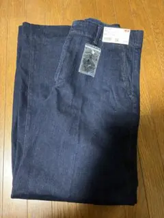 ユニクロ ワイドトラウザージーンズ ネイビー XXL