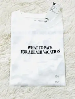 GUオーバーサイズグラフイックT BEACH VACATION 150cm