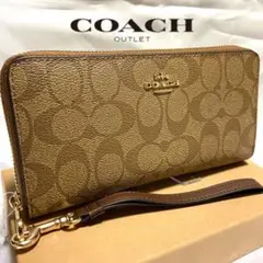 ギフト⭕️ 新作 コーチ 長財布 クロスグレーンレザー レディスメンズ