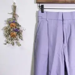 【ユナイテッドトウキョウ】 ハイウエストパンツ パープル レディース S相当
