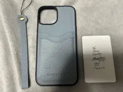 HANATORA グレー iPhone14ケース ストラップ付き