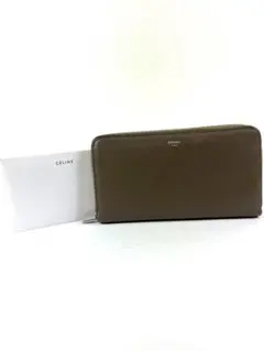 セリーヌ ラージラウンドジップ長財布 グレー
