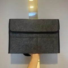 オカムラ　モバイルバッグ　B4クローズタイプ　 ダークグレー　パソコン収納　美品