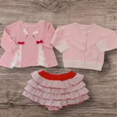 クーラクール/メゾピアノ/80-90㎝♡カーディガン 他 お洋服 3枚セット