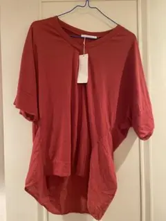 RETRO GIRL 赤 Vネック Tシャツ ブラウス Mサイズ